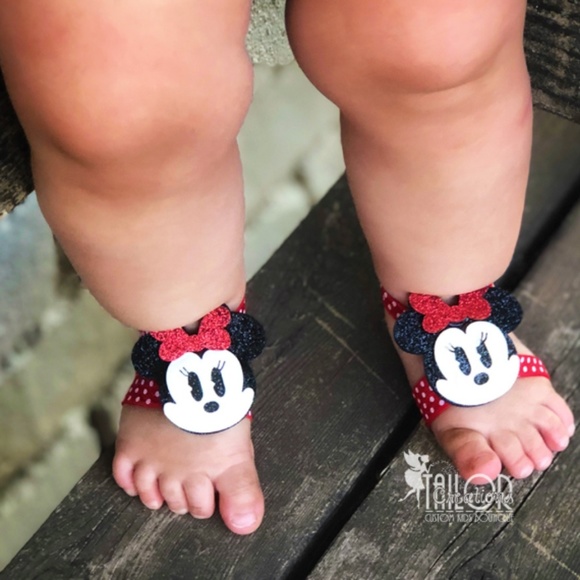 Minnie Mouse Infant baby barefoot sandal